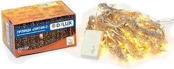 Фото Delux Curtain C 320 LED 3x3 м тепло-белый/прозрачный IP20 (90017997)