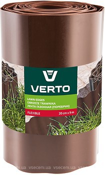 Фото Verto бордюрная лента 9 м x 20 см, коричневый (15G515)