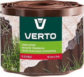 Фото Verto бордюрная лента 9 м x 10 см, коричневый (15G513)