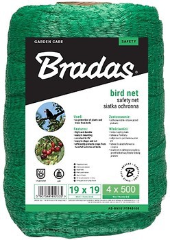 Фото Bradas защитная от птиц Bird Net рулон 4x20 м (19x19 мм)