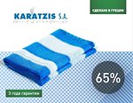 Фото Karatzis сетка для затенения бело-голубая фасовка 65% 6x10 м