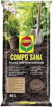 Фото Compo Торфосмесь Sana для хвойных растений 40 л (1621)
