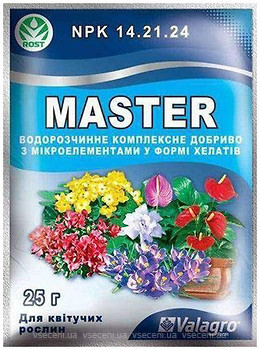 Фото Valagro Комплексное удобрение для цветущих растений Master NPK 14.21.24 25 г