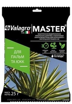 Фото Valagro Комплексное минеральное удобрение для пальм и юкк Master 25 г