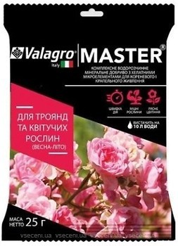 Фото Valagro Комплексное минеральное удобрение для роз и цветущих Master 25 г