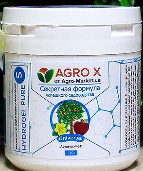 Фото Agro X Аккумулятор влаги Hudrogel Super Pure-S для обработки корней 100 г
