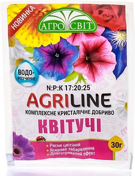 Фото Агросвіт Удобрение Agriline Цветущие 30 г