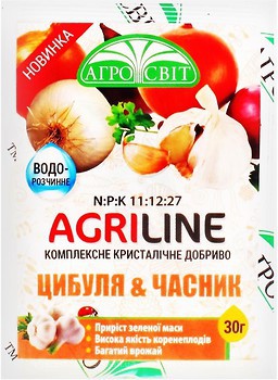 Фото Агросвіт Удобрение Agriline Лук и чеснок 30 г