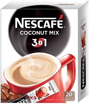 Фото Nescafe 3 в 1 Coconut Mix растворимый 20 шт