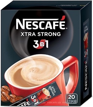 Фото Nescafe 3 в 1 Xtra Strong растворимый 20 шт
