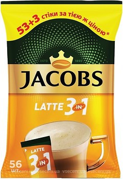 Фото Jacobs 3 в 1 Latte растворимый 56 шт