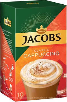 Фото Jacobs 3 в 1 Cappuccino Classic растворимый 10 шт