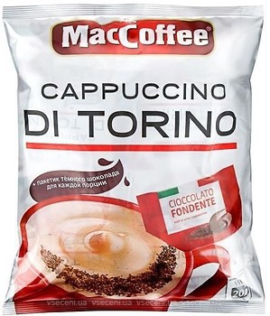 Фото MacCoffee 3 в 1 Cappuccino Di Torino с шоколадом растворимый 20 шт