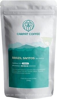 Фото Carpat Coffee Brazil Santos в зернах 200 г