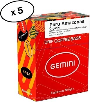 Фото Gemini Peru Amazonas Organic дрип-кофе 5 шт