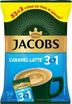 Фото Jacobs 3 в 1 Caramel Latte растворимый 56x 12.3 г