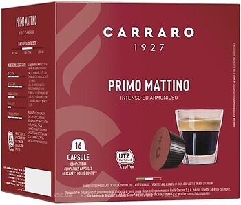 Фото Carraro Lavazza A Modo Mio Primo Mattino в капсулах 16 шт