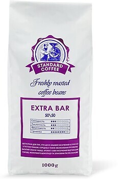 Фото Standard Coffee Экстра Бар купаж арабики и робусты в зернах 1 кг