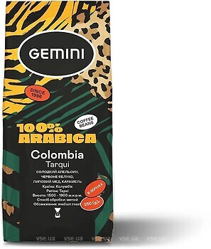 Фото Gemini Colombia Tarqui в зернах 250 г