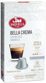 Фото Saquella Caffe Espresso Bella Crema в капсулах 10 шт