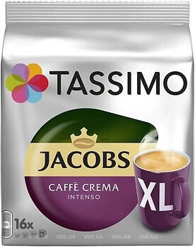 Фото Jacobs Tassimo Crema Intenso XL в капсулах 16 шт