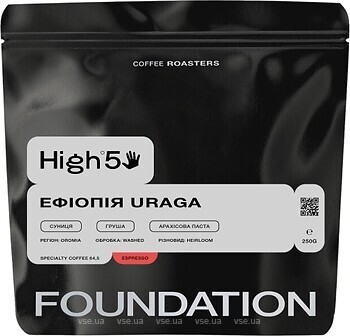 Фото Foundation High5 Эфиопия Uraga в зернах 250 г