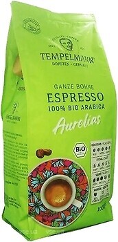 Фото Tempelmann Kaffe Aurelias Espresso Bio в зернах 1 кг