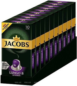 Фото Jacobs Lungo 8 Intenso в капсулах 10x 10 шт