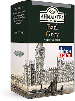 Фото Ahmad Tea Чай черный среднелистовой Эрл Грей (картонная коробка) 100 г