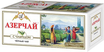 Фото Azercay Чай черный пакетированный с чабрецом (картонная коробка) 25x2 г