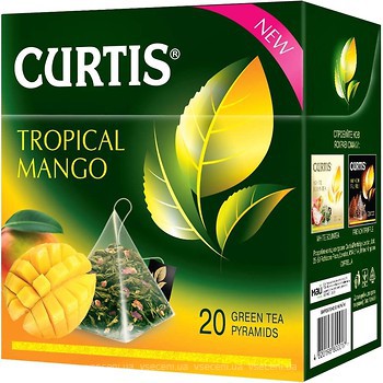 Фото Curtis Чай зеленый пакетированный Tropical Mango (картонная коробка) 20x1.8 г