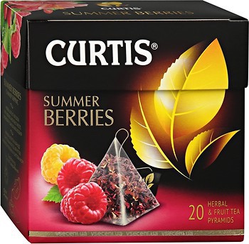 Фото Curtis Чай каркаде пакетированный Summer Berries (картонная коробка) 20x1.7 г