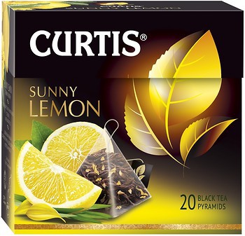 Фото Curtis Чай черный пакетированный Sunny Lemon (картонная коробка) 20x1.7 г