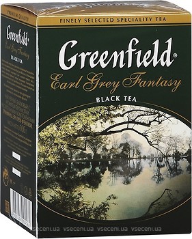 Фото Greenfield Чай черный среднелистовой Earl Grey Fantasy (картонная коробка) 100 г