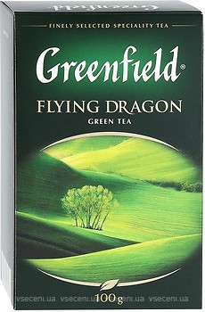 Фото Greenfield Чай зеленый крупнолистовой Flying Dragon (картонная коробка) 100 г