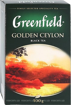 Фото Greenfield Чай черный крупнолистовой Golden Ceylon (картонная коробка) 100 г
