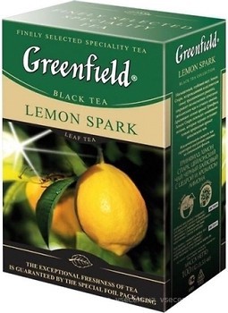 Фото Greenfield Чай черный среднелистовой Lemon Spark (картонная коробка) 100 г