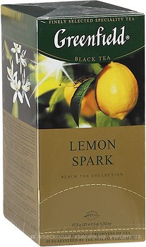 Фото Greenfield Чай черный пакетированный Lemon Spark (картонная коробка) 25x1.5 г