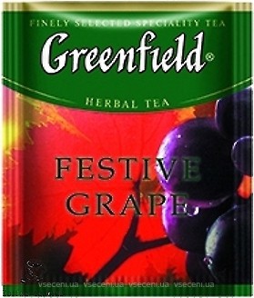 Фото Greenfield Чай каркаде пакетированный Festive Grape (полиэтиленовый пакет) 100x2 г