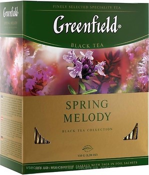 Фото Greenfield Чай черный пакетированный Spring Melody (картонная коробка) 100x1.5 г