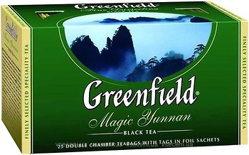 Фото Greenfield Чай черный пакетированный Magic Yunnan (картонная коробка) 25x2 г