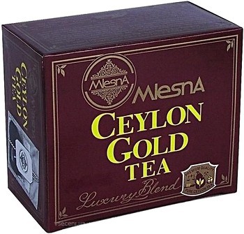 Фото Mlesna Чай черный пакетированный Цейлон Голд (картонная коробка) 100x2 г
