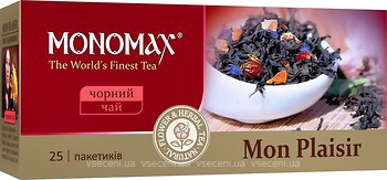 Фото Мономах Чай черный пакетированный Mon Plaisir (картонная коробка) 25x1.5 г