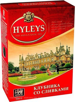 Фото Hyleys Чай черный крупнолистовой Клубника со сливками (картонная коробка) 100 г