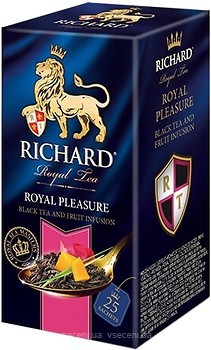 Фото Richard Чай черный пакетированный Royal Pleasure (картонная коробка) 25x2 г