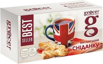 Фото Gr@ce! Чай черный пакетированный Английский завтрак (картонная коробка) 25x2 г
