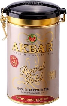 Фото Akbar Чай черный крупнолистовой Royal Gold (жестяная банка) 150 г