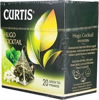 Фото Curtis Чай зеленый пакетированный Hugo Cocktail (картонная коробка) 20x1.8 г