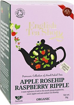 Фото English Tea Shop Чай травяной пакетированный Apple Rosehip Raspberry Ripple (картонная коробка) 20x1.5 г
