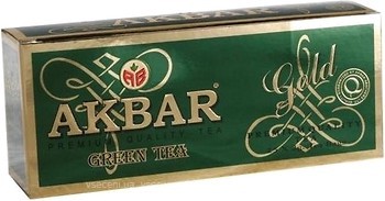 Фото Akbar Чай зеленый пакетированный Gold (картонная коробка) 25x2 г